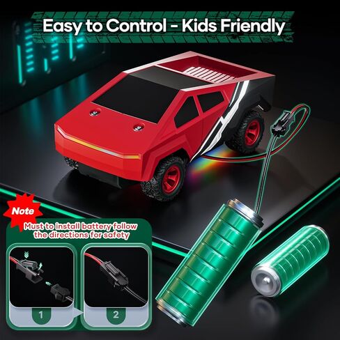 Remote Control Car RC Trucks - 2WD RC Truck Toy RC Cars for All Terrain, 1/24 Scale Pick-up Hobby Monster Truck Toys 2.4GHz Off-Road Vehicles Kids Gifts for Boys/Girls Age 3+, Silver in Kuwait