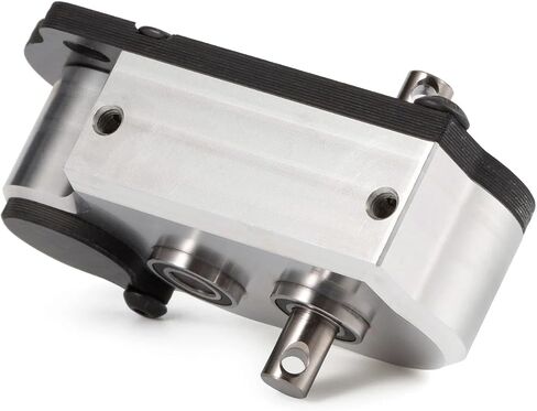 LCG Transmission NOD Tiny Gearbox with Adapter Plate for Straight Axle Axial AR44 AR45 AR60 Enduro Vanquish F9 F10 (Silver) in Kuwait