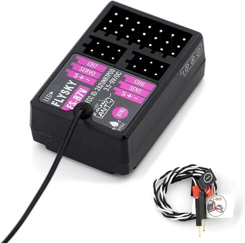 Flysky FS-R7V 7CH 2.4G Receiver - PPM/IBUS Output Compatible with Remote Control Cars & Boats, Reliable 2.4GHz Signal, Easy Integration in Saudi Arabia