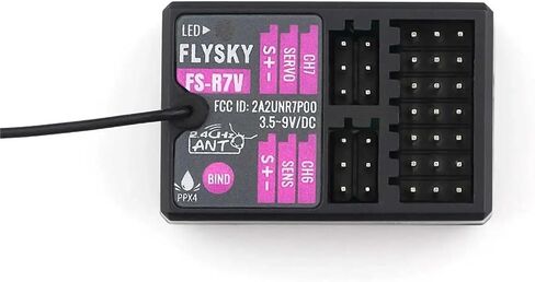 Flysky FS-R7V 7CH 2.4G Receiver - PPM/IBUS Output Compatible with Remote Control Cars & Boats, Reliable 2.4GHz Signal, Easy Integration in Saudi Arabia