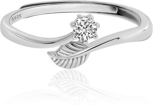 MEISSA 925 sterling sterling leaf leaf for women midi ring ring leatmed repl repong index index finger pinky rem (اطلب من 1-3 الولايات المتحدة) in Kuwait
