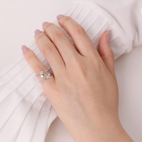 MEISSA 925 sterling sterling leaf leaf for women midi ring ring leatmed repl repong index index finger pinky rem (اطلب من 1-3 الولايات المتحدة) in Kuwait