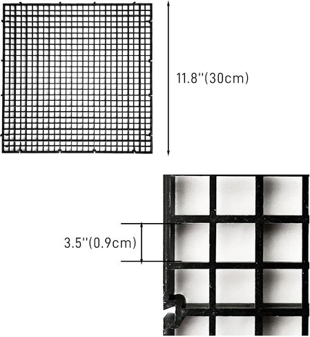 Black Aquarium Divider Panel Fish Tank Separator Plastic Grid in Kuwait