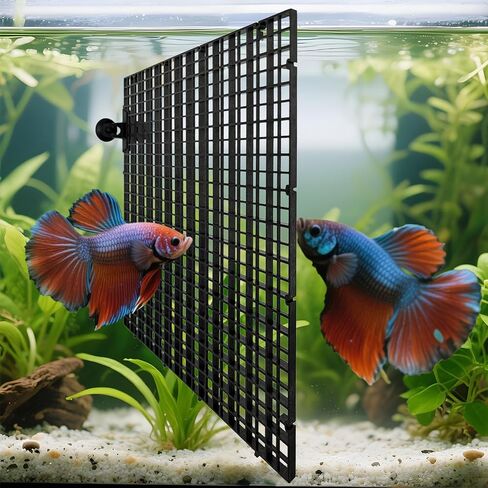 Black Aquarium Divider Panel Fish Tank Separator Plastic Grid in Kuwait
