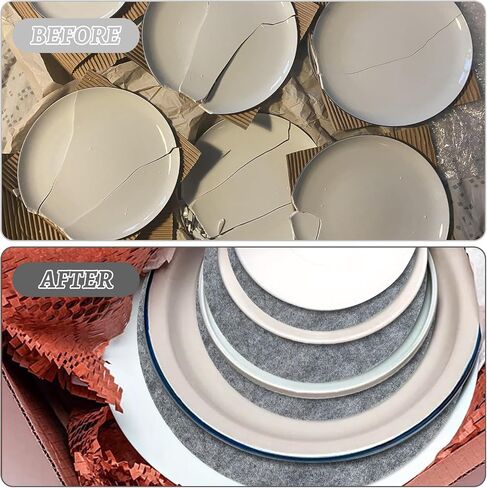 SHUESS 150 Pieces Plate Dividers for Cabinet, 3 Different Sizes Premium Felt Plate Dividers Round china Dish Protectors for Porcelain Cookware Protecting and Stacking in Saudi Arabia