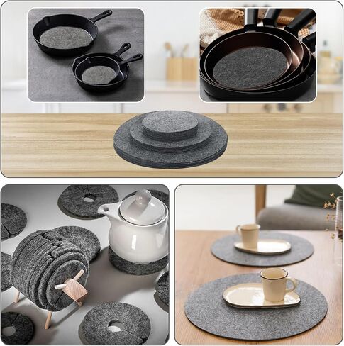 SHUESS 150 Pieces Plate Dividers for Cabinet, 3 Different Sizes Premium Felt Plate Dividers Round china Dish Protectors for Porcelain Cookware Protecting and Stacking in Saudi Arabia