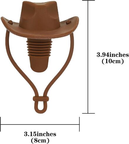 Cowboy Hat Silicone Wine Stopper, Funny Hat Shaped Wine Stoppers, Cute Kitchen Gadgets Wine Accessories Tools Gifts, Decoration Bottle Stoppers (2 Pack/Wheat color) in Saudi Arabia