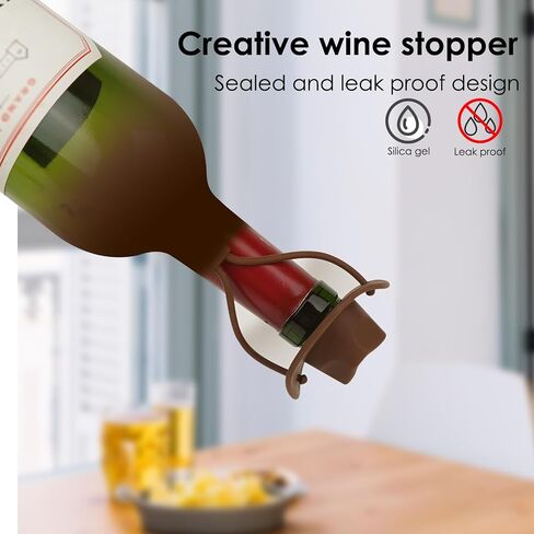 Cowboy Hat Silicone Wine Stopper, Funny Hat Shaped Wine Stoppers, Cute Kitchen Gadgets Wine Accessories Tools Gifts, Decoration Bottle Stoppers (2 Pack/Wheat color) in Saudi Arabia