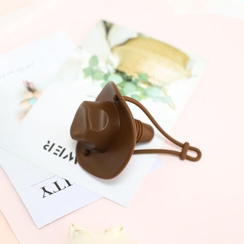 Cowboy Hat Silicone Wine Stopper, Funny Hat Shaped Wine Stoppers, Cute Kitchen Gadgets Wine Accessories Tools Gifts, Decoration Bottle Stoppers (2 Pack/Wheat color) in Saudi Arabia