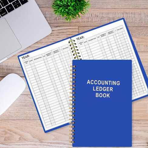 Accounting Ledger Book, Check Registers for Personal Checkbook, 8.5" × 6.5", Blank Ledger Transaction Registers for Personal or Business Bank, Saving Account, Deposit and Credit Card, Thick Paper in Kuwait
