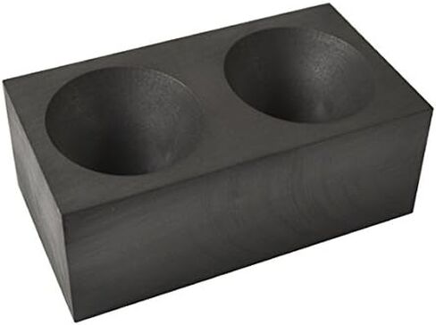 Double Cavity Graphite Gold Conical Cone Mold 2" x 1-1/2" for Casting Smelting Metals Separating Impurities Black Sand Assaying Molds in Saudi Arabia