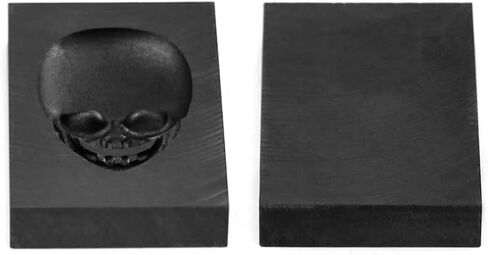 TVOIP SKULL 3D Graphite Ingot Mould ، قالب الصب ، صب الجرافيت القالب العفن القالب لذوبان الصب المعدنية النحاس النحاس النحاس in Saudi Arabia