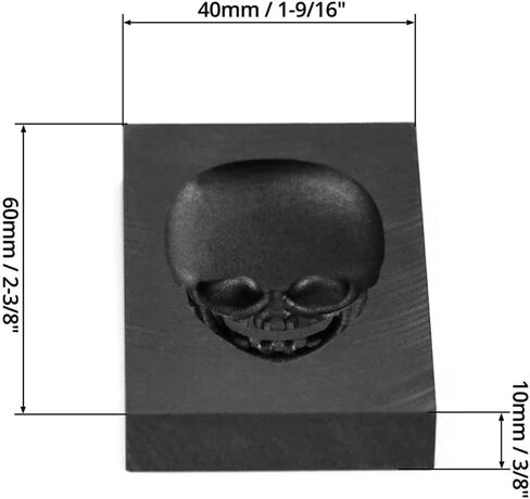 TVOIP SKULL 3D Graphite Ingot Mould ، قالب الصب ، صب الجرافيت القالب العفن القالب لذوبان الصب المعدنية النحاس النحاس النحاس in Saudi Arabia