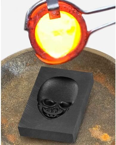 TVOIP SKULL 3D Graphite Ingot Mould ، قالب الصب ، صب الجرافيت القالب العفن القالب لذوبان الصب المعدنية النحاس النحاس النحاس in Saudi Arabia