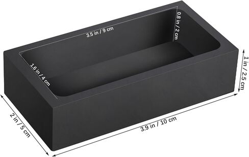 OperItacx Graphite GENT MOUNT من أجل صب المعادن ، صب قالب الصهر لذوبان صقل النحاس النحاس من الألومنيوم الفضي الذهبي (3.9x2x2.5in 3pcs) in Kuwait