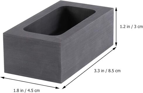 OperItacx Graphite GENT MOUNT من أجل صب المعادن ، صب قالب الصهر لذوبان صقل النحاس النحاس من الألومنيوم الفضي الذهبي (3.9x2x2.5in 3pcs) in Kuwait