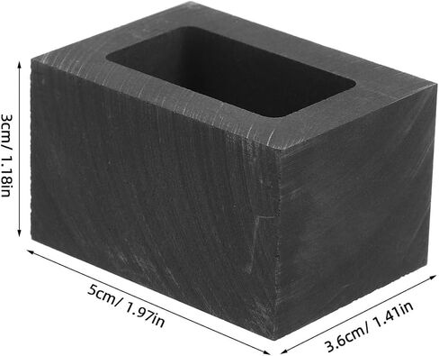 OperItacx Graphite GENT MOUNT من أجل صب المعادن ، صب قالب الصهر لذوبان صقل النحاس النحاس من الألومنيوم الفضي الذهبي (3.9x2x2.5in 3pcs) in Saudi Arabia