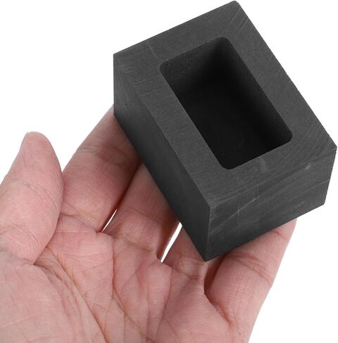OperItacx Graphite GENT MOUNT من أجل صب المعادن ، صب قالب الصهر لذوبان صقل النحاس النحاس من الألومنيوم الفضي الذهبي (3.9x2x2.5in 3pcs) in Saudi Arabia
