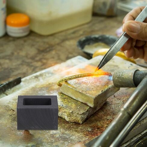 OperItacx Graphite GENT MOUNT من أجل صب المعادن ، صب قالب الصهر لذوبان صقل النحاس النحاس من الألومنيوم الفضي الذهبي (3.9x2x2.5in 3pcs) in Saudi Arabia