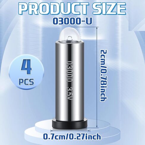 Halogen Replacement Bulbs Compatible with Welch Allyn, 3.5v Lamp 06500-u Otoscope Lamp (4 Pcs) in Kuwait