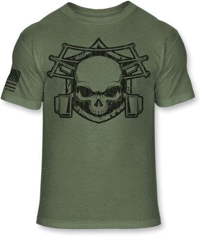 Lineman Skull Shirt - Electrical Power Line Worker Crossbones Tee - A157 in Saudi Arabia