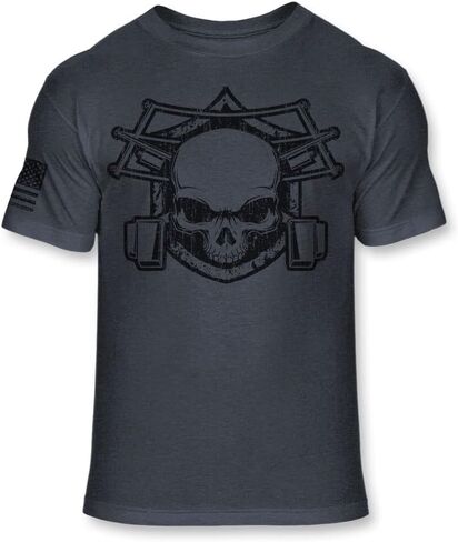 Lineman Skull Shirt - Electrical Power Line Worker Crossbones Tee - A157 in Saudi Arabia