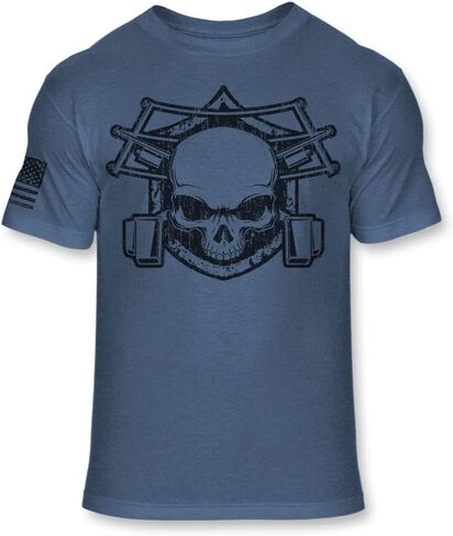Lineman Skull Shirt - Electrical Power Line Worker Crossbones Tee - A157 in Saudi Arabia