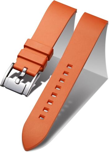 BINLUN Silicone Watch Bands Quick Release Fluororubber Watch Straps 19mm 20mm 21mm 22mm 24mm Rubber Smartwatch Replacement Band Sport Watchbands for Men Women Black/Brown/Blue/Red/Green/Orange in Kuwait