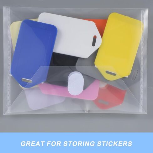 3.5x5.51 Plastic Envelopes Hook Loop Closure Coupon Receipt Storage Holder 60 Pack in Saudi Arabia