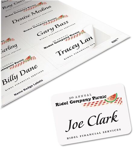 Avery Adhesive Flexible Name Badges, 2.33 x 3.375", White, Pack of 160 (8395) in Saudi Arabia