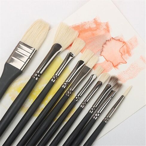Water Chalk Art Special Bristle Gouache Acrylic Oil Brush Flat Peak Round Flat Peak Fan Pen Set in Saudi Arabia