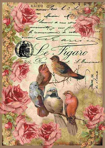 MesartDecoupage ورقة أرز ذاتية اللصق ل decoupage - أوراق زخرفية مزخرفة بالحيوان - صياغة DIY ، سكرابوكينغ ، ديكور المنزل - قشر وعصا ، لا حاجة إلى الغراء - عتيقة ، أنيقة ، رومانسية in Kuwait