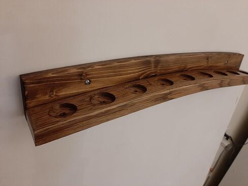 Whiskey Barrel Stave Wall Mount 9 Shot Glass Display in Saudi Arabia
