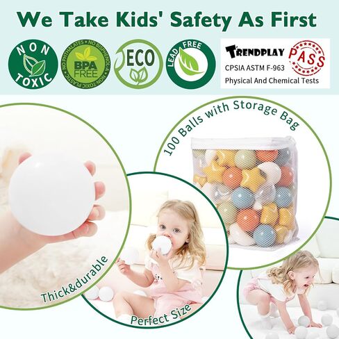 TRENDPLAY Star Ball Pit Balls Set: Vibrant Mix of Shapes - 50 100 200 500 Mix Stars Moon Shapes for Kids, Perfect for Parties, Playtime in Saudi Arabia