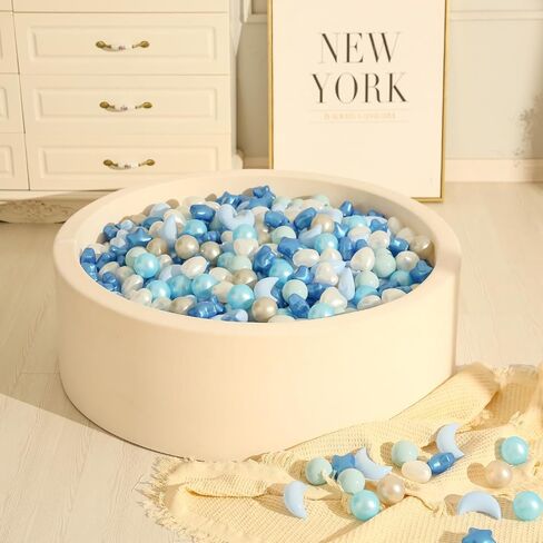 TRENDPLAY Star Ball Pit Balls Set: Vibrant Mix of Shapes - 50 100 200 500 Mix Stars Moon Shapes for Kids, Perfect for Parties, Playtime in Saudi Arabia