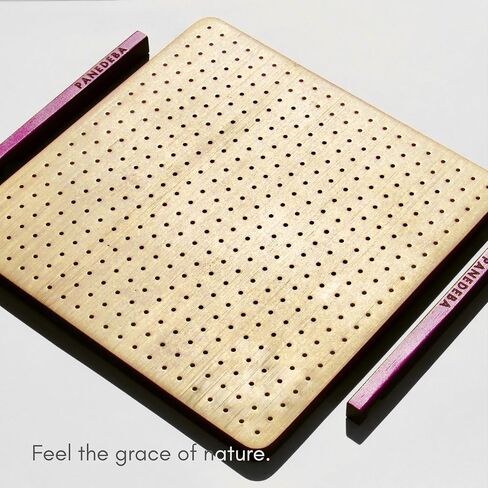 PANEDEBA 11" Bamboo Crochet Blocking Board with Pegs/Pins (16pcs), Granny Square Blocking Boards for Crochet Projects with Vibrant Fuchsia Edges, Adjustable Sticks, Convenient Felt Bag in Saudi Arabia