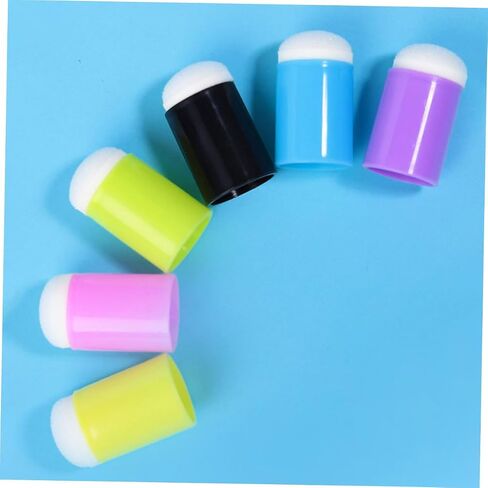 Supvox 30pcs ملونة اللوحة إصبع الإسفنجة Daubers أغطية إصبع الجرافيتي للحرف DIY سهلة تنظيف أدوات الرسم المحمولة in Kuwait