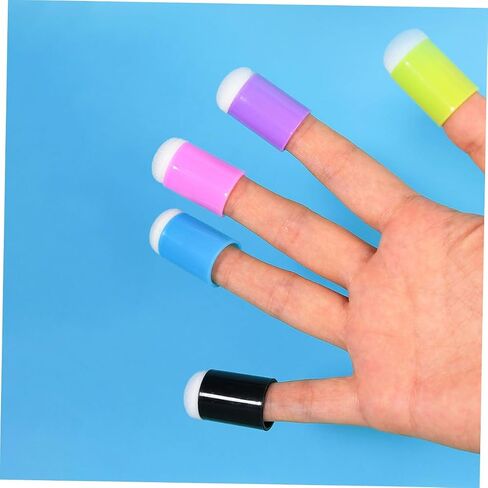 Supvox 30pcs ملونة اللوحة إصبع الإسفنجة Daubers أغطية إصبع الجرافيتي للحرف DIY سهلة تنظيف أدوات الرسم المحمولة in Kuwait