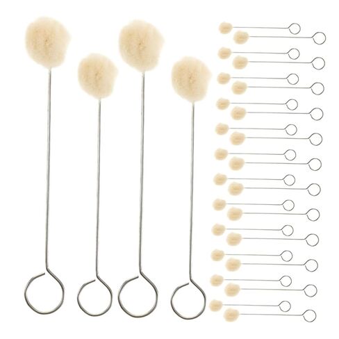 60pcs فرشاة صوف ناعمة مع مقبض معدني لمشاريع DIY الحرفية المنزلية والتفاصيل التلقائية للتنظيف السهل الصيانة in Kuwait