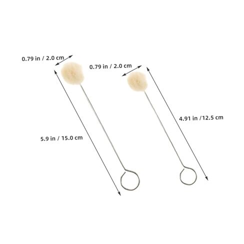 60pcs فرشاة صوف ناعمة مع مقبض معدني لمشاريع DIY الحرفية المنزلية والتفاصيل التلقائية للتنظيف السهل الصيانة in Kuwait