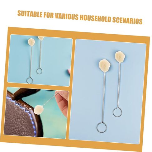 60pcs فرشاة صوف ناعمة مع مقبض معدني لمشاريع DIY الحرفية المنزلية والتفاصيل التلقائية للتنظيف السهل الصيانة in Kuwait