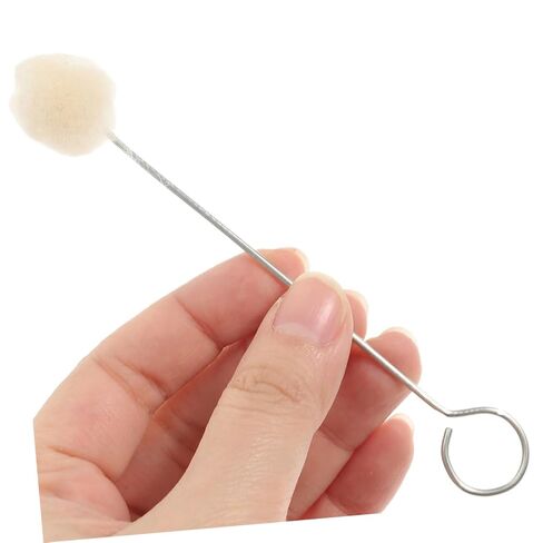 60pcs فرشاة صوف ناعمة مع مقبض معدني لمشاريع DIY الحرفية المنزلية والتفاصيل التلقائية للتنظيف السهل الصيانة in Kuwait