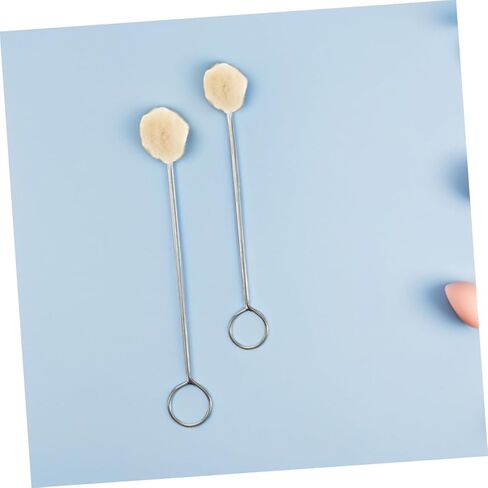 60pcs فرشاة صوف ناعمة مع مقبض معدني لمشاريع DIY الحرفية المنزلية والتفاصيل التلقائية للتنظيف السهل الصيانة in Kuwait