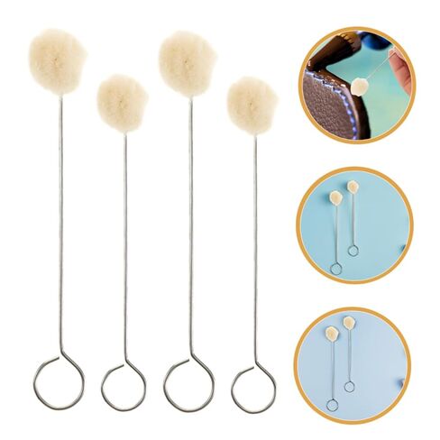 60pcs فرشاة صوف ناعمة مع مقبض معدني لمشاريع DIY الحرفية المنزلية والتفاصيل التلقائية للتنظيف السهل الصيانة in Kuwait