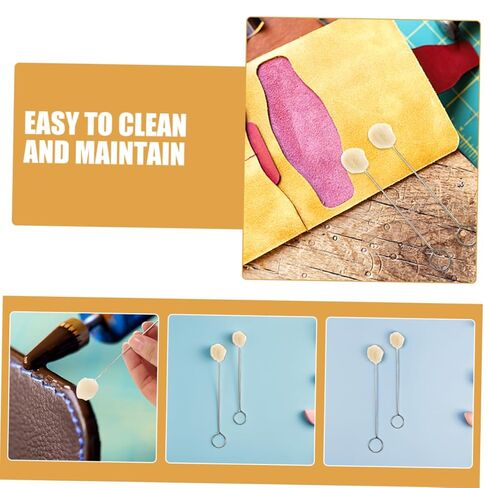 60pcs فرشاة صوف ناعمة مع مقبض معدني لمشاريع DIY الحرفية المنزلية والتفاصيل التلقائية للتنظيف السهل الصيانة in Kuwait