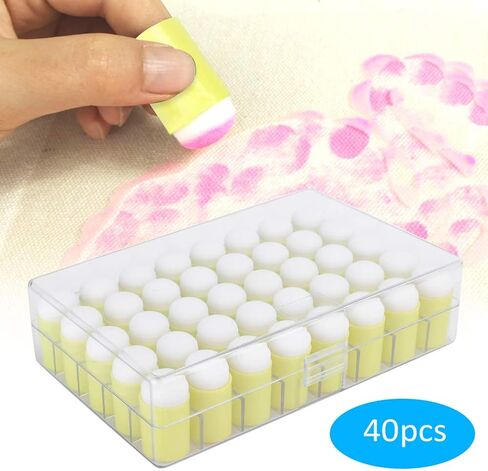 40pcs Finger Sponge Daubers Art Ink Stamping Card Craft Drawing Finger Painting Sponge (Mixed Color) in Saudi Arabia