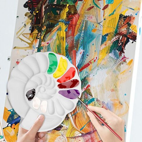 لوحة لوحة خلط طبق زهرة شكل فنان صينية الطلاء للاكريليك مائي زيت الدهانات 5.87x5.24x0.55 بوصة in Kuwait