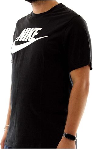 Nike Men's NSW Icon Futura Tee White/Black/University Red (Large) in Saudi Arabia