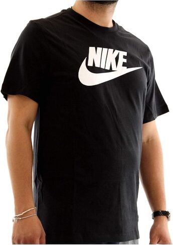 Nike Men's NSW Icon Futura Tee White/Black/University Red (Large) in Saudi Arabia