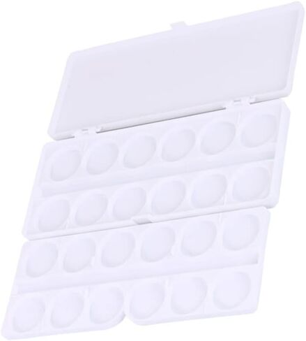 Eringogo Watercolor Paints Palette Tray 24 فتحات بلاستيكية قابلة للطي لوحة طلاء مغلقة in Saudi Arabia